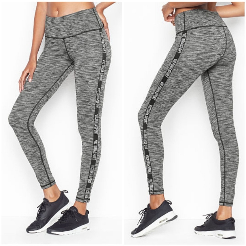 NEW VS Victoria’s Secret Knockout Sport High Rise Tight Black Marl Small Short